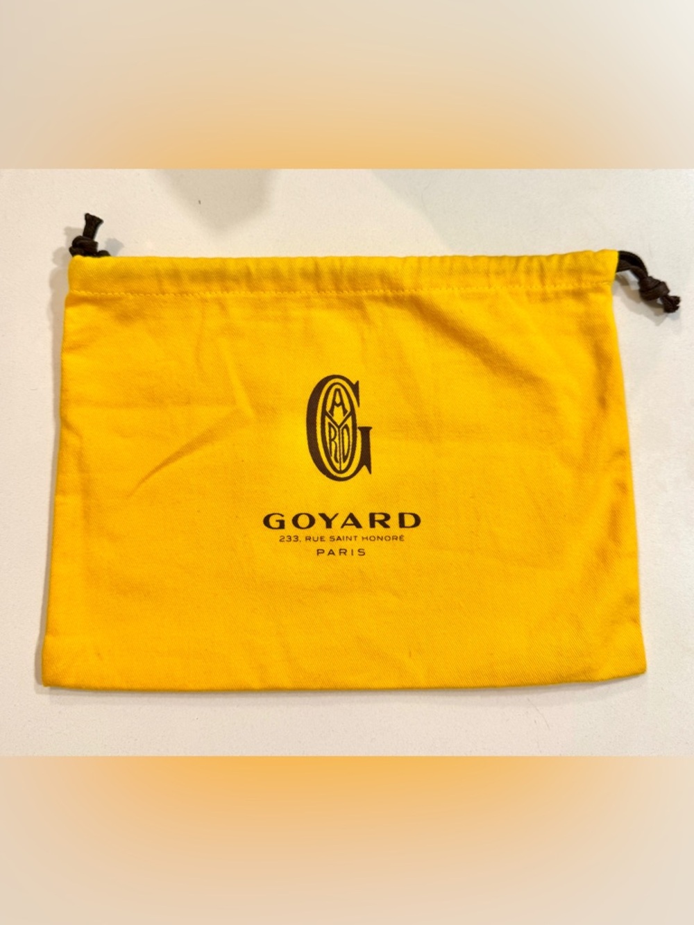Goyard Bright Yellow Logo Dust Cover